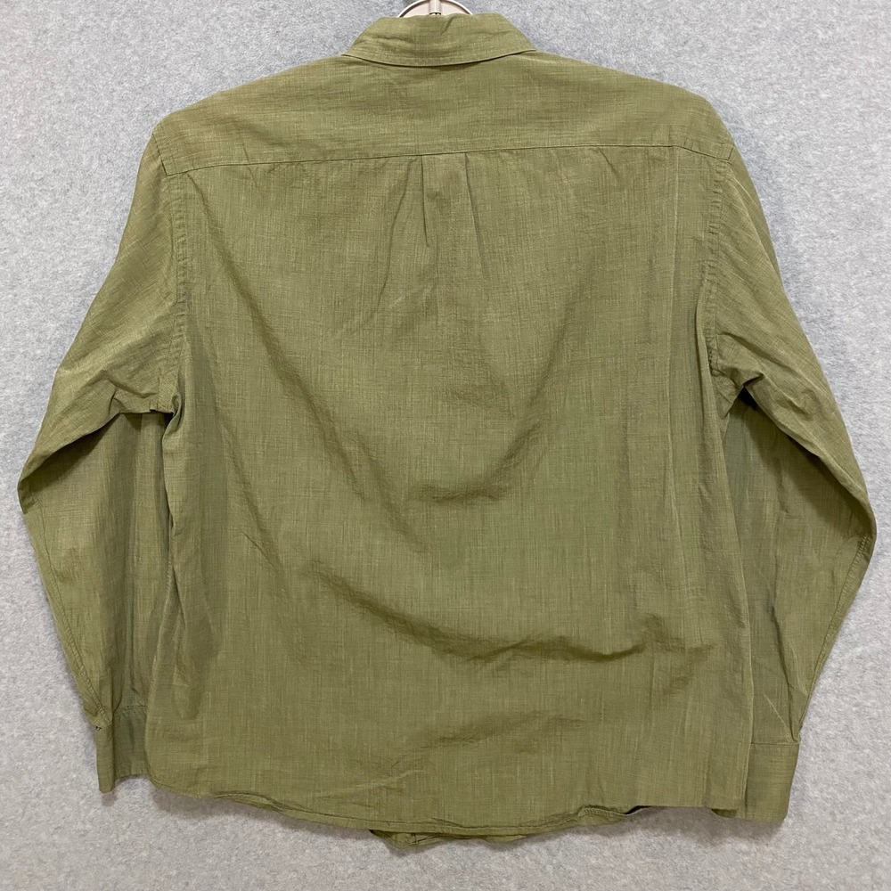 J CREW Men's Large Olive Green 100% Cotton Long Sleeve Casual Button Up Shirt - Picture 2 of 7